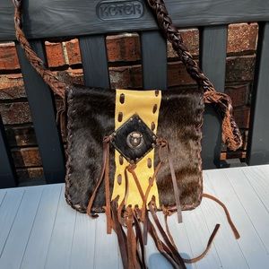 New crossbody bag from MyGypsy soul, cowhide and leather bag/purse